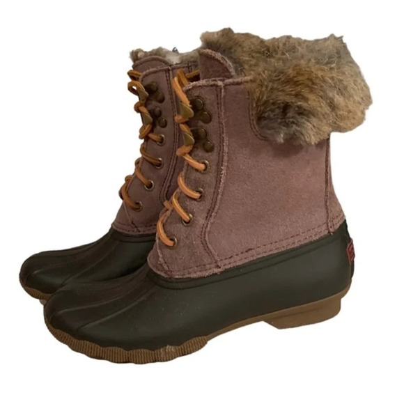 Sperry  Topsider Faux Fur Duck Rain Boots - Picture 4 of 11
